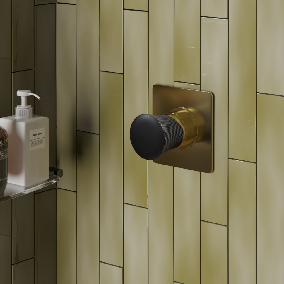 Paini Domus Cмеситель для душа встраиваемый, с внутренней частью, цвет: золото брашированное 18PJ690PZ