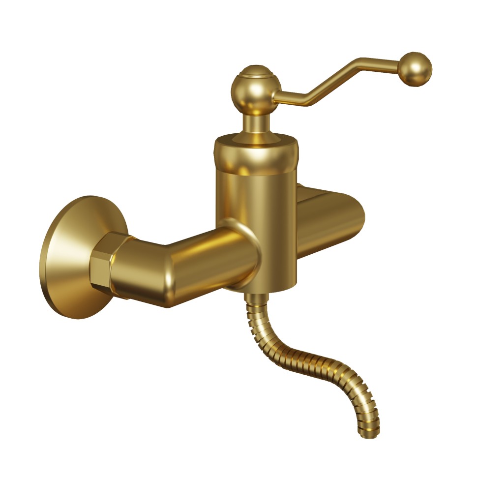 Paini Duomo Смеситель для душа на 2 отверстия без излива, цвет: золото брашированное 88PJ511