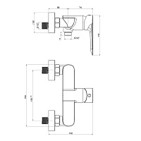 Paini Garda Смеситель для ванны, на 2 отверстия, без излива, цвет: хром 76CR511