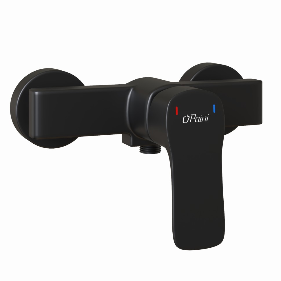 Paini Viva Style Смеситель для душа на 2 отверстия без излива, цвет: черный матовый P4YO511