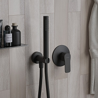 Paini Viva Style Cмеситель для душа встраиваемый, с внутренней частью, цвет: черный матовый P4YO690