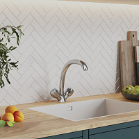 Paini Monoflow Смеситель для кухни с поворотным изливом, высота излива 19,5 см, цвет: хром AF182