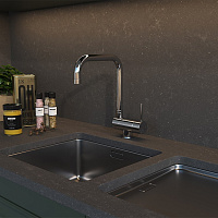 Paini Cox Смеситель для кухни с поворотным изливом, на 1 отв., высота излива 21,7 см, цвет: хром 78CR582KM