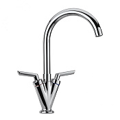 Paini Neptune Смеситель для кухни поворотный излив, на 1 отв., высота излива 24 см, цвет: хром 64CR572NPKM