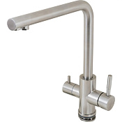 Paini Norda Смеситель для кухни поворотный излив, высота излива 29,6 см, цвет: никель брашированный NRPW6433VEB90