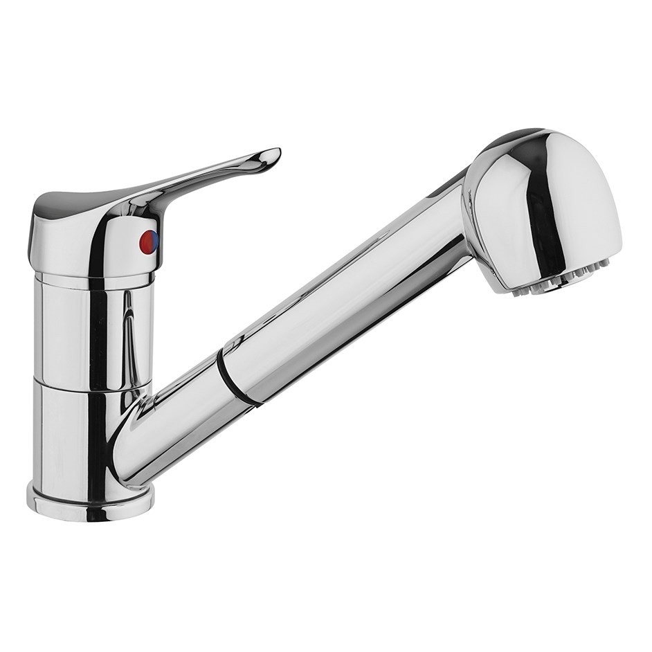 Paini Pilot Смеситель для кухни с выдвижным изливом, длина излива 20,5 см, цвет: хром 04CR568RU