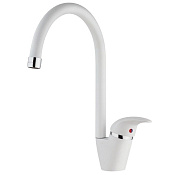 Paini Sicily Смеситель для кухни с поворотным изливом, высота излива 19,8 см, цвет: белый матовый 632L570PNLMKM