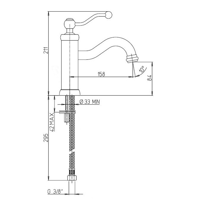 Paini Duomo Смеситель для раковины, высота излива 8,4 см, без дк, цвет: хром 88CR205