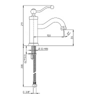 Paini Duomo Смеситель для раковины, высота излива 8,4 см, без дк, цвет: хром 88CR205