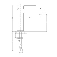 Paini Grazia Смеситель для раковины, высота излива 10,1 см, без донного клапана, цвет: хром 21CR205S