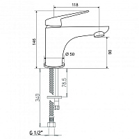 Paini Laguna Смеситель для раковины, высота излива 9 см, без донного клапана, цвет: хром LACR205