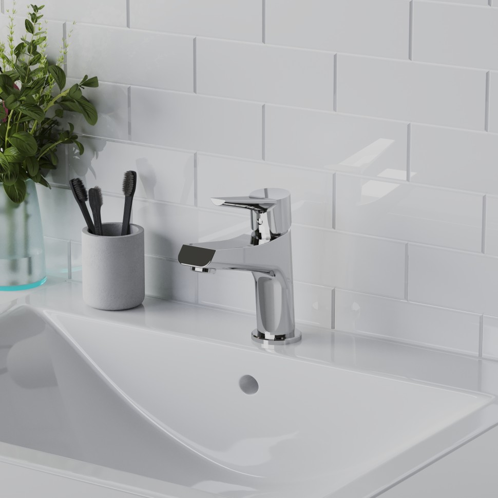 Paini Messina Смеситель для раковины, высота излива 9,2 см, без донного клапана, цвет: хром MECR205N35