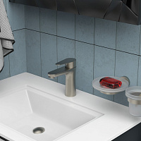 Paini Verona Смеситель для раковины, высота излива 10 см, без донного клапана, цвет: никель браш 99PW205