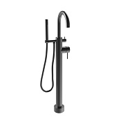 Paini Cox Смеситель для ванны напольный с душевым набором - ручной душ, шланг, цвет: черный браш 78PZ136LM