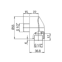 Paini Lux Шланговое подключение, латунь, цвет: хром 50CR503LP