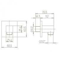 Paini Шланговое подключение, латунь, цвет: хром 50CR503PQ