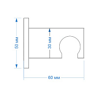 Paini Держатель для ручного душа фиксированный, цвет: золото брашированное 53PJ186TT