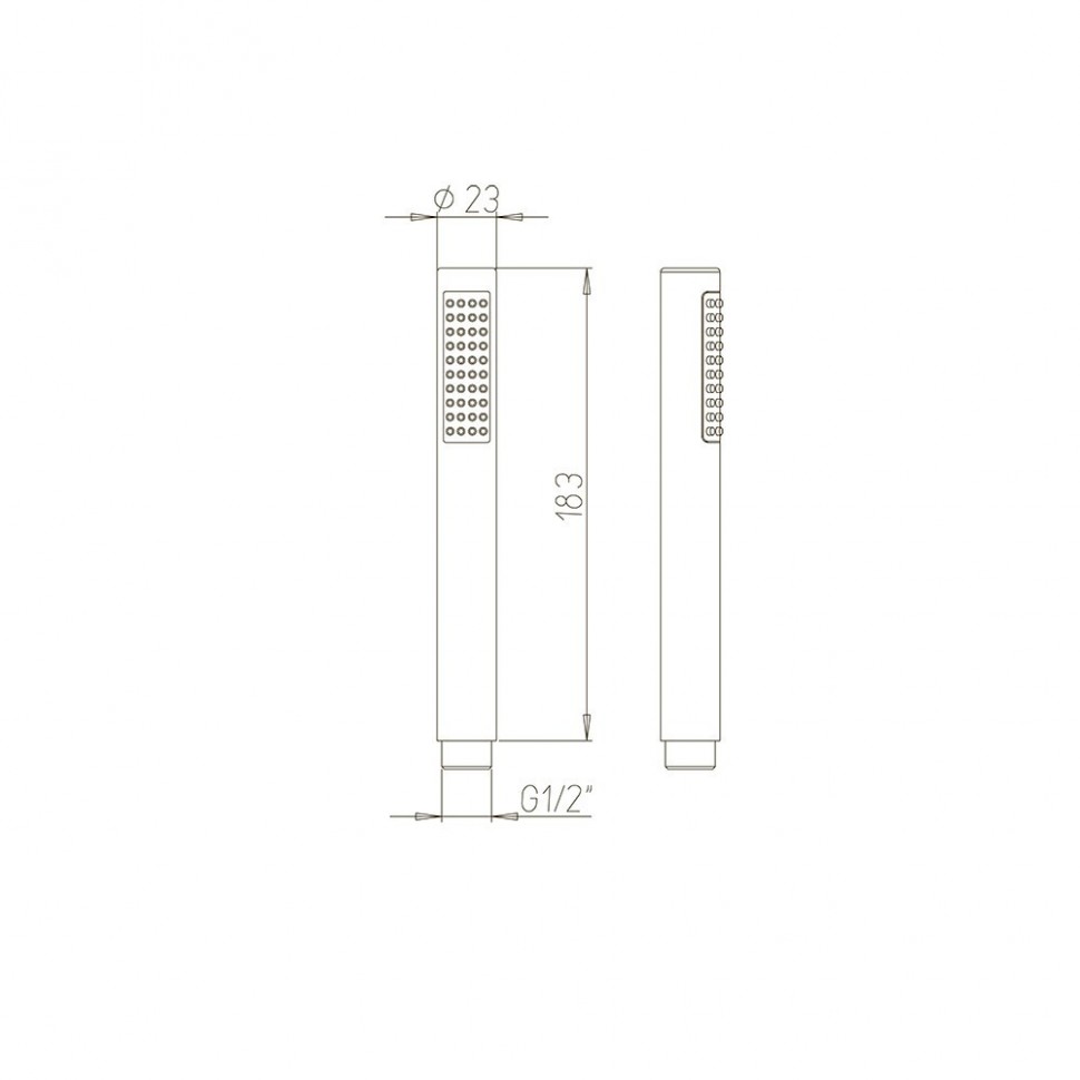 Paini Arena Душевая лейка, 1 режим, пластик, цвет: хром 92CR155