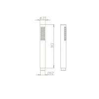 Paini Arena Душевая лейка, 1 режим, пластик, цвет: хром 92CR155