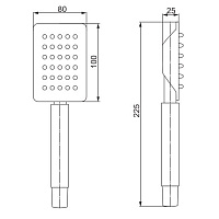 Paini Aversa Душевая лейка, 1 режим, пластик, цвет: хром AVCR155