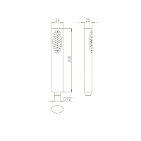 Paini Ovo Душевая лейка, 1 режим, пластик, цвет: хром 86CR155