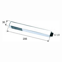 Paini Quadra Душевая лейка, 1 вид струи, латунь, цвет: хром 53CR155AO