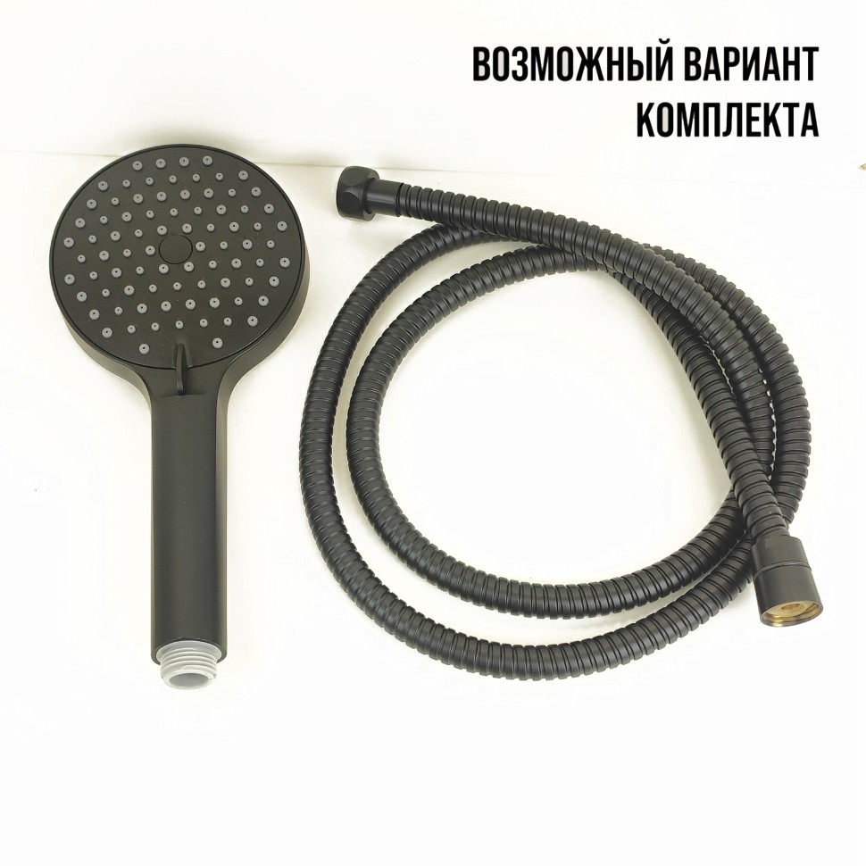 Paini Torino Душевая лейка, 3 режима, латунь, цвет: черный матовый TRYO155F3D110