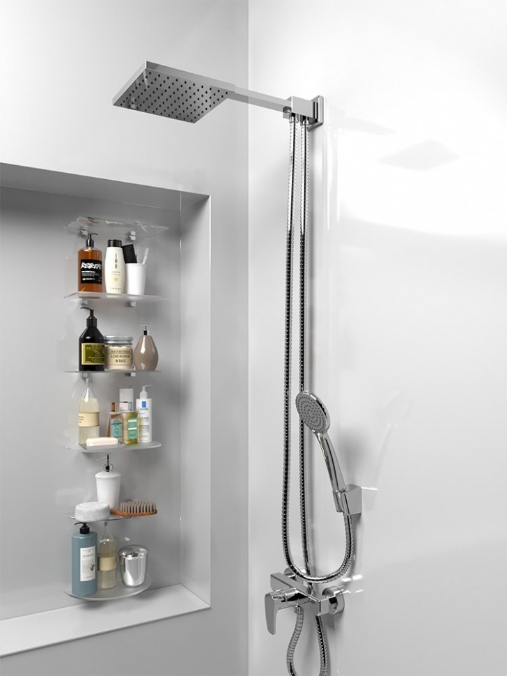 Paini Torino Душевая лейка, 1 режим, пластик, цвет: хром TRCR155