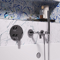 Paini Cox Излив настенный для ванны 25 см, цвет: хром 78CR207CAN25