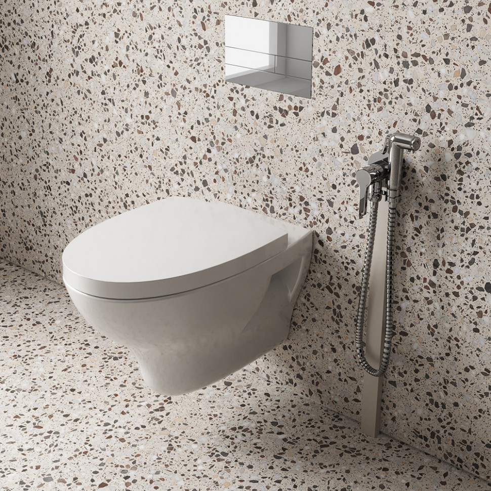 Paini Aosta Гигиенический душ с прогрессивным смесителем, шланг 100 см, цвет: хром 92CR304KM