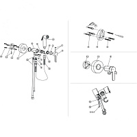 Paini Aosta Гигиенический душ с прогрессивным смесителем, шланг 100 см, цвет: хром 92CR304KM