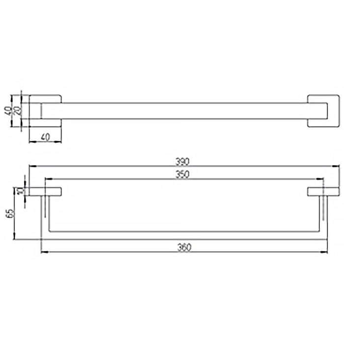 Paini Dax-r-dax Полотенцедержатель, 39 см, подвесной, цвет: хром 84CR001