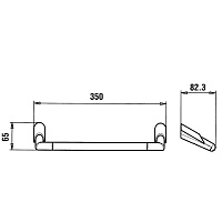 Paini Morgana Полотенцедержатель, 35 см, подвесной, цвет: хром 73CR001