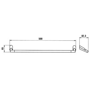 Paini Morgana Полотенцедержатель, 50 см, подвесной, цвет: хром 73CR002