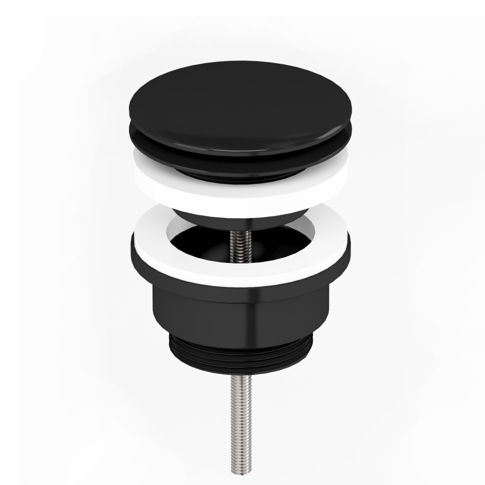 Paini Донный клапан клик-клак универсальный, цвет: черный матовый 53YO945ETSR