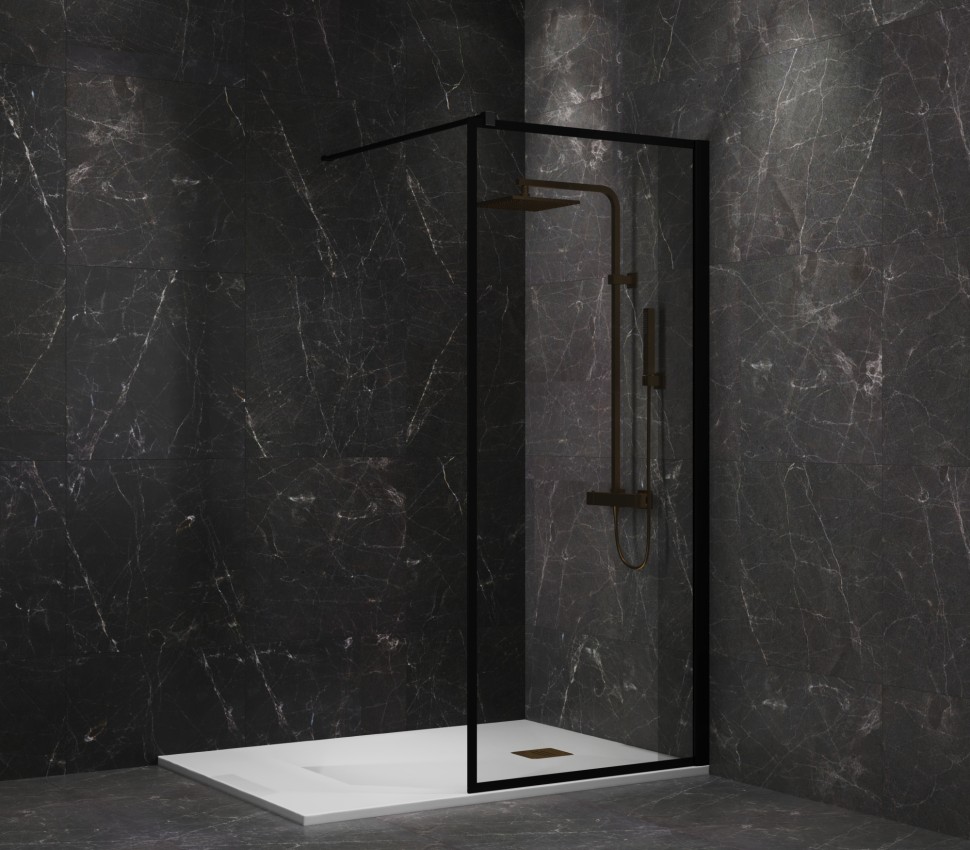 Paini Душевая перегородка 100x195 рисунок рамка PAINI-WalkIN100F