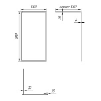 Paini Душевая перегородка 100x195 рисунок рамка PAINI-WalkIN100F