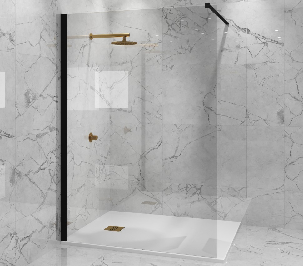 Paini Душевая перегородка 100x195 стекло прозрачное PAINI-WalkIN100C