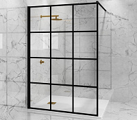 Paini Душевая перегородка 110x195 рисунок решетка PAINI-WalkIN110G