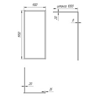 Paini Душевая перегородка 90x195 рисунок рамка PAINI-WalkIN90F