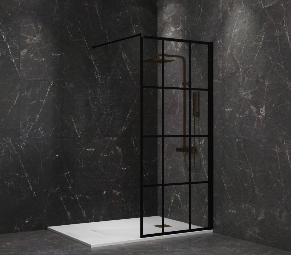 Paini Душевая перегородка 90x195 рисунок решетка PAINI-WalkIN90G