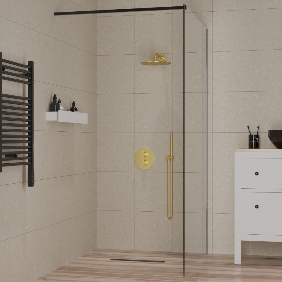 Paini Душевая перегородка 90x195 стекло прозрачное PAINI-WalkIN90C