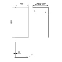 Paini Душевая перегородка 90x195 стекло прозрачное PAINI-WalkIN90C