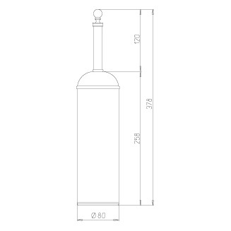 Paini Duomo Ершик для унитаза напольный цвет: хром 88CR061