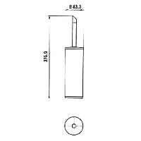 Paini Morgana Ершик для унитаза напольный цвет: хром 73CR061