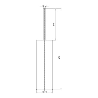 Paini Pixel Ершик для унитаза напольный цвет: хром 81CR061