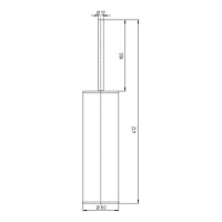 Paini Pixel Ершик для унитаза напольный цвет: хром 81CR061