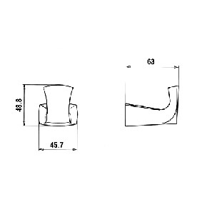 Paini Lady Крючок для халата, квадратный, цвет: хром 89CR011