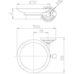 Paini Duomo Мыльница со стеклянной чашей, подвесная, цвет: хром 88CR021BI
