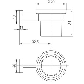 Paini Dax-DaxR Стакан с держателем, матовое стекло, цвет: хром 84CR041BI